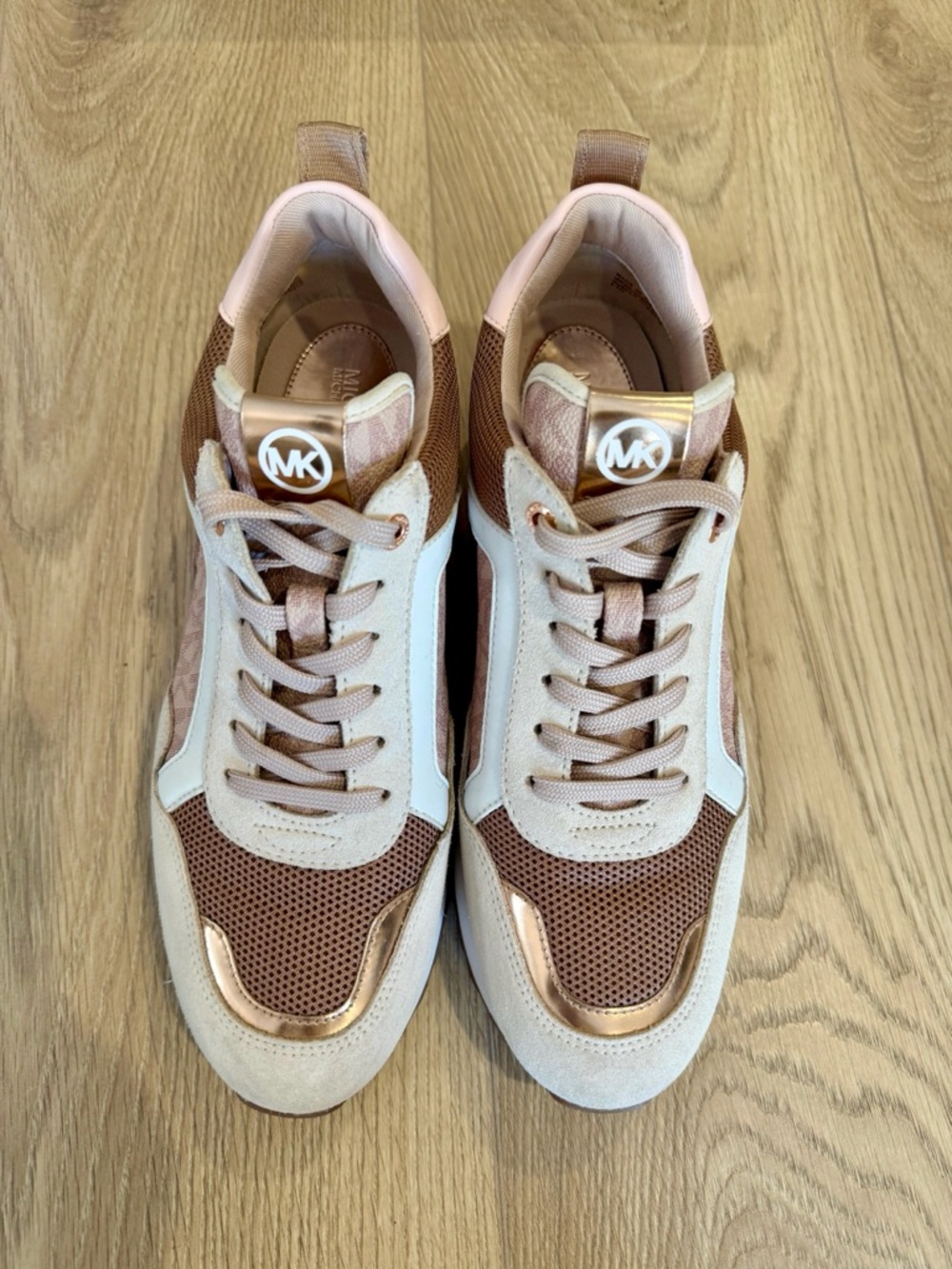 Michael Kors Wilma Suede & Logo Trainer – Soft Pink – Size 8.5 - Picture 2 of 10